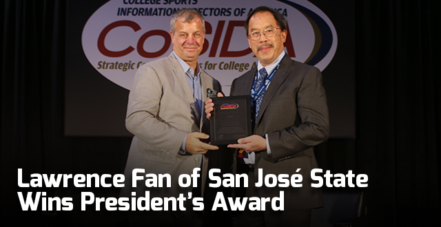 Long-time San Jose State SID Lawrence Fan Receives 2017 CoSIDA President's Award